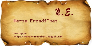 Merza Erzsébet névjegykártya